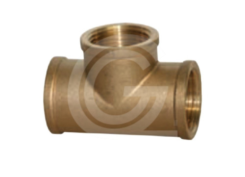 Brass T-piece 90°, female threaded